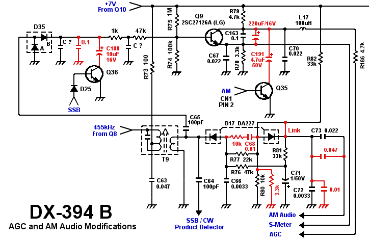DX-394 AGC and AM Audio Modifications