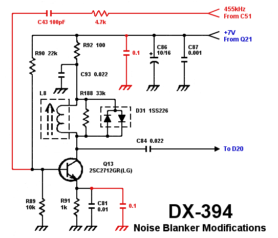DX-394 Noise Blanker Input Stage Modifications