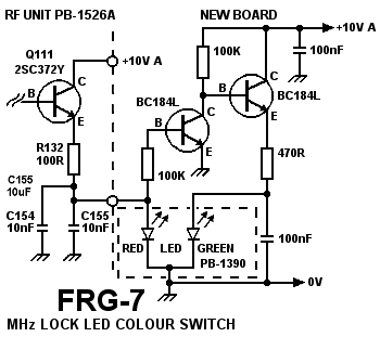 MHz Lock LED Colour Switch Circuit